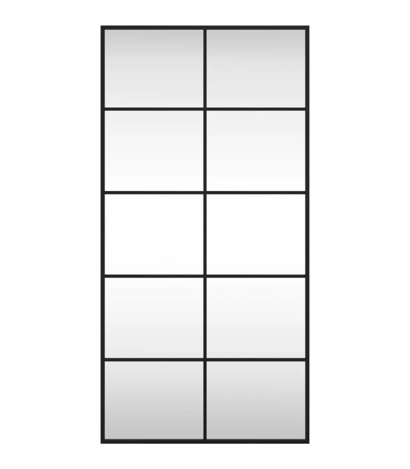 Outlet Wandspiegel rechthoekig 50x100 cm ijzer zwart Spiegels