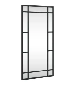Sale Wandspiegel rechthoekig 30x60 cm ijzer zwart Spiegels