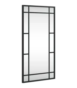 Sale Wandspiegel rechthoekig 30x60 cm ijzer zwart Spiegels