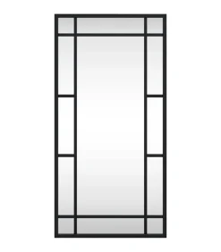 Sale Wandspiegel rechthoekig 30x60 cm ijzer zwart Spiegels