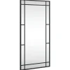 Wandspiegel rechthoekig 40x80 cm ijzer zwart Spiegels