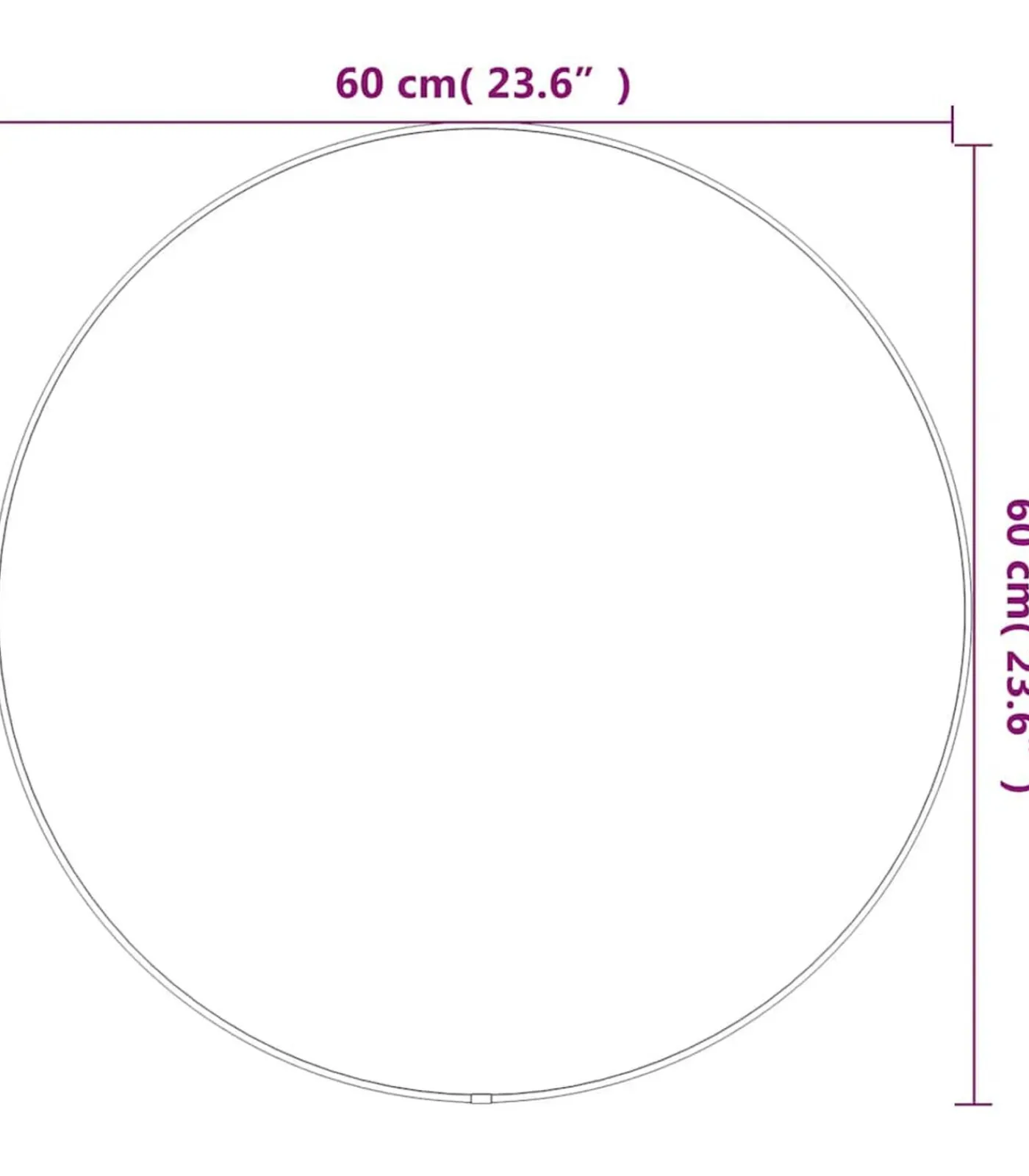 Outlet Wandspiegel rond Ø60 cm goudkleurig Spiegels