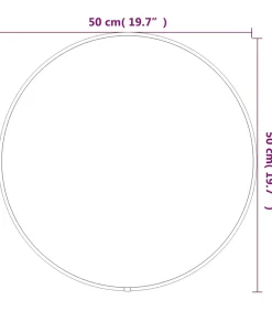Hot Wandspiegel rond Ø50 cm zilverkleurig Spiegels