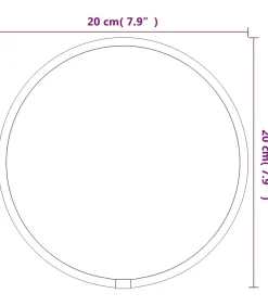 Best Wandspiegel rond Ø20 cm zwart Spiegels