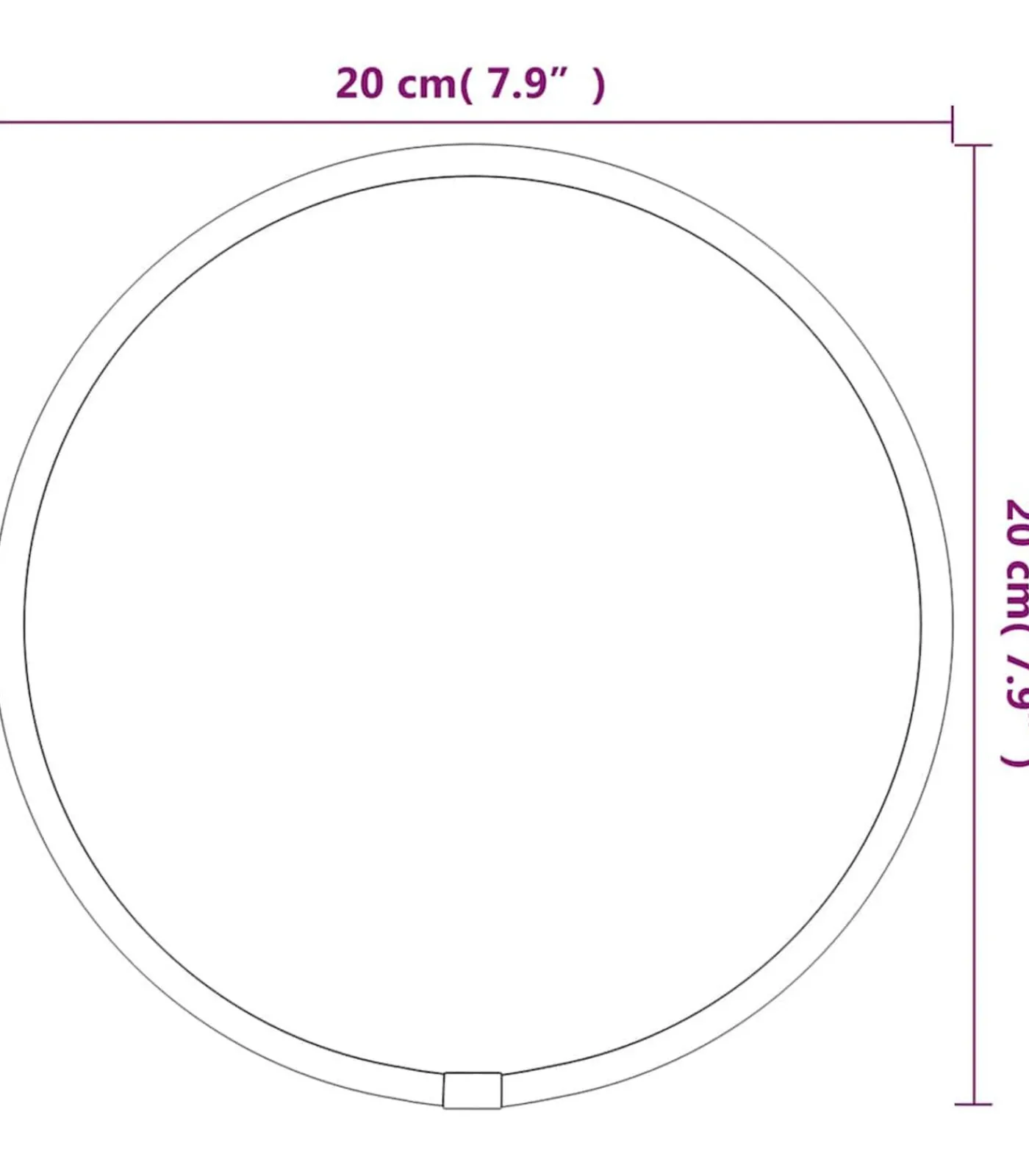 Best Wandspiegel rond Ø20 cm zwart Spiegels