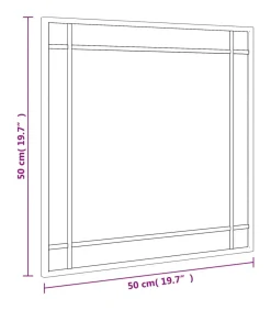 Best Wandspiegel vierkant 50x50 cm ijzer zwart Spiegels