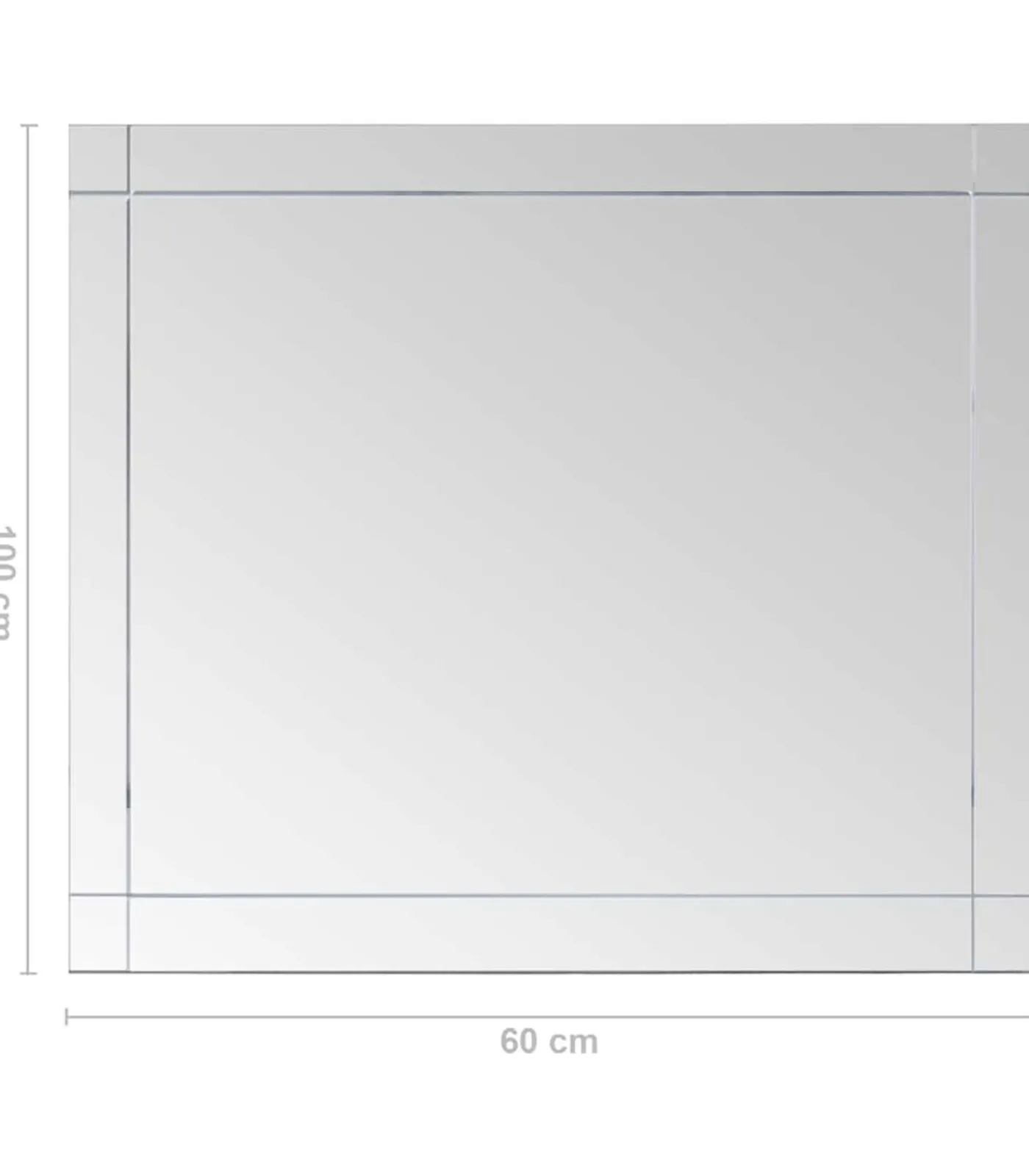 Outlet Wandspiegel 100x60 cm glas Spiegels