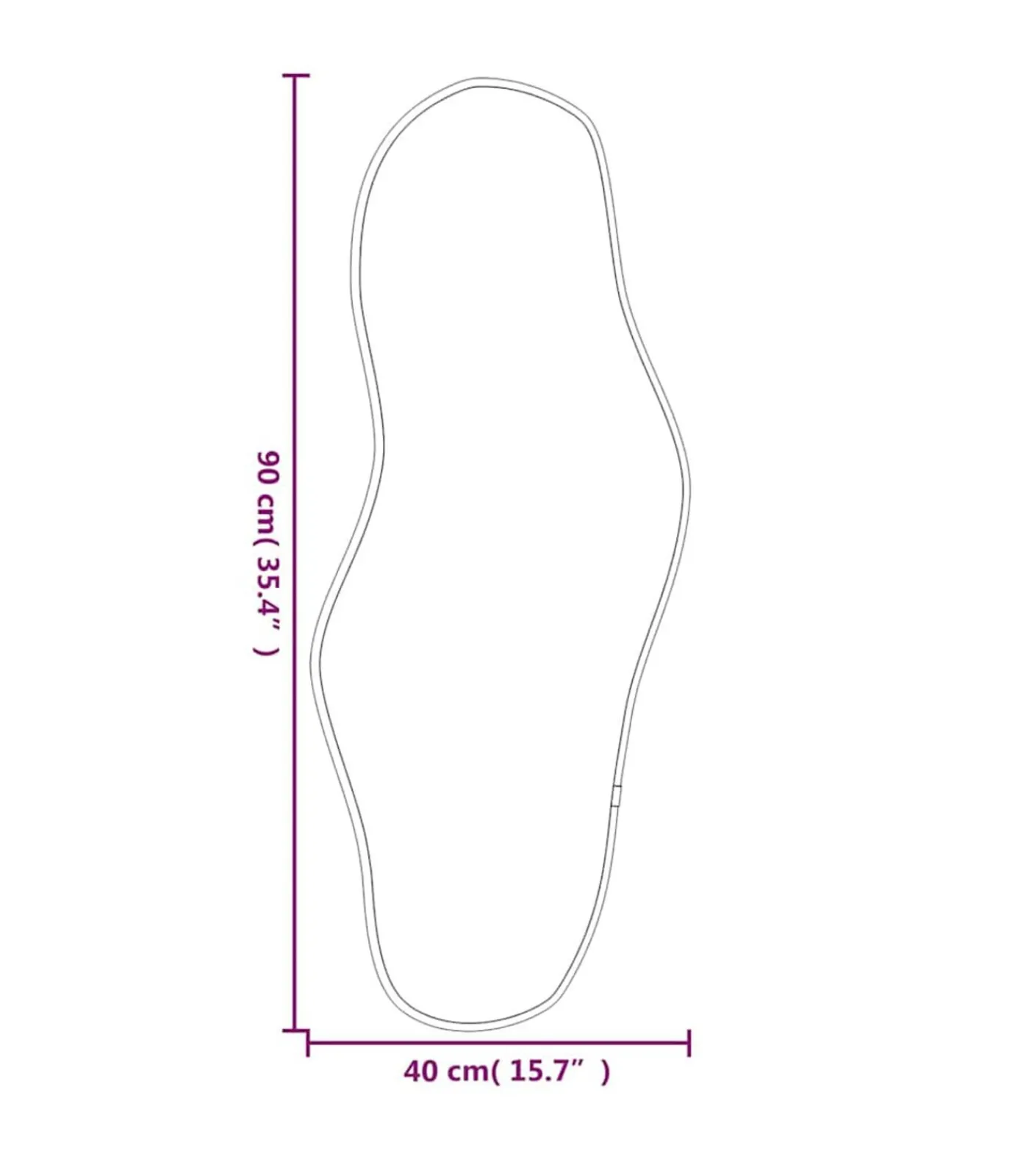 New Wandspiegel 90x40 cm goudkleurig Spiegels