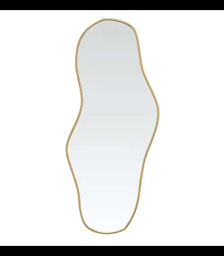 Outlet Wandspiegel 80x35 cm goudkleurig Spiegels