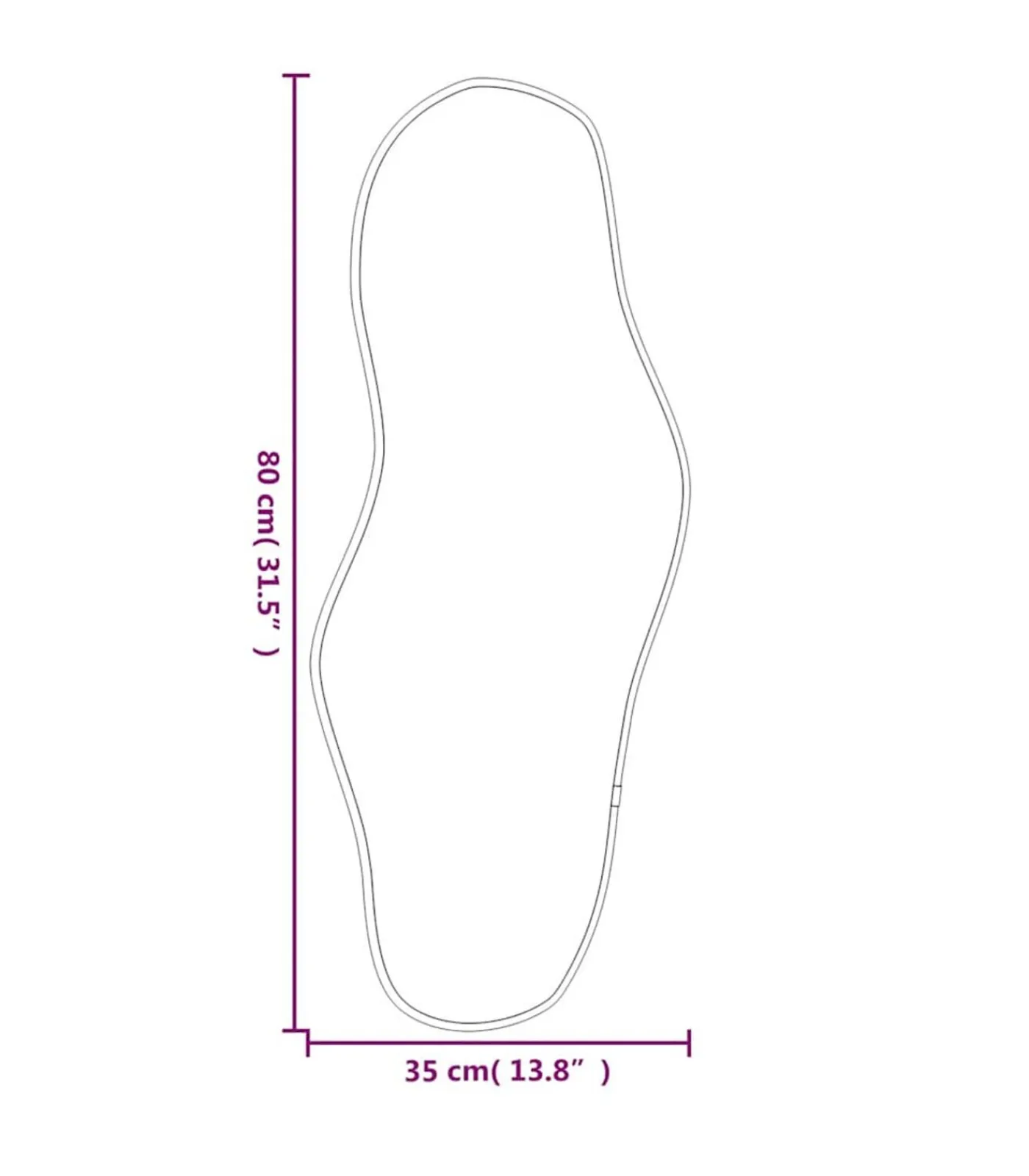 Outlet Wandspiegel 80x35 cm goudkleurig Spiegels