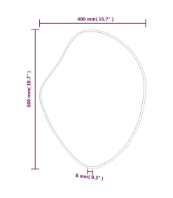 Hot Wandspiegel 50x40 cm goudkleurig Spiegels