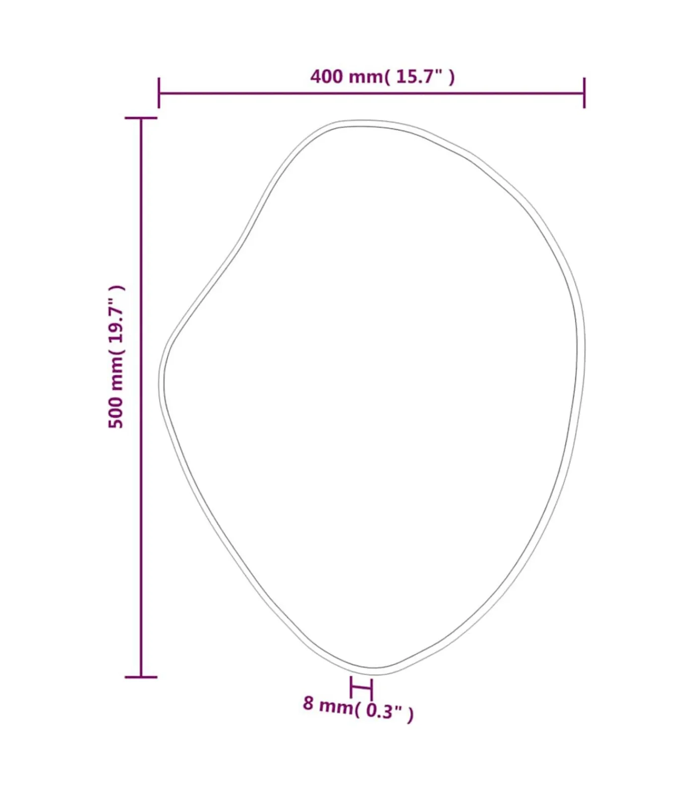 Hot Wandspiegel 50x40 cm goudkleurig Spiegels