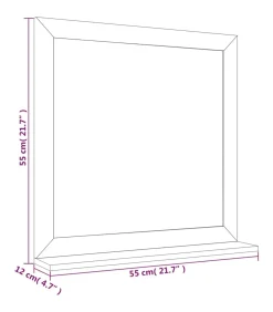 Sale Wandspiegel 55x55 cm massief walnotenhout Spiegels