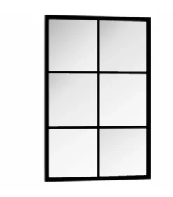 New Wandspiegel 60x40 cm metaal zwart Spiegels