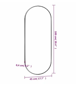 Clearance Wandspiegel 45x100 cm ovaal glas Spiegels
