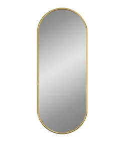 Clearance Wandspiegel 60x25 cm ovaal goudkleurig Spiegels