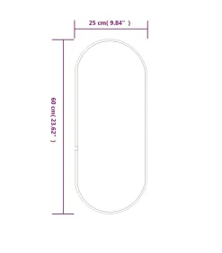 Clearance Wandspiegel 60x25 cm ovaal goudkleurig Spiegels