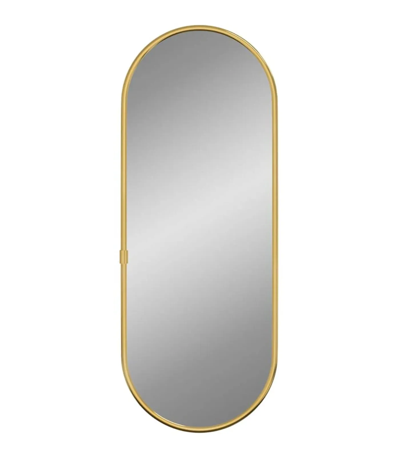 Outlet Wandspiegel 40x15 cm ovaal goudkleurig Spiegels