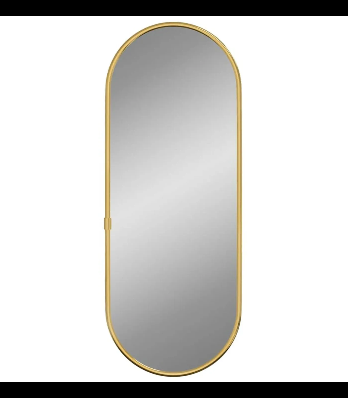 Outlet Wandspiegel 40x15 cm ovaal goudkleurig Spiegels