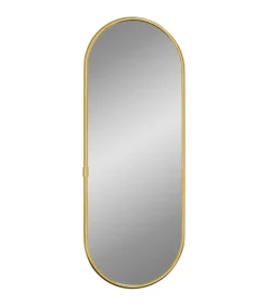 Outlet Wandspiegel 40x15 cm ovaal goudkleurig Spiegels