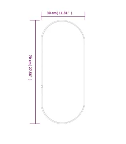 Clearance Wandspiegel 70x30 cm ovaal goudkleurig Spiegels