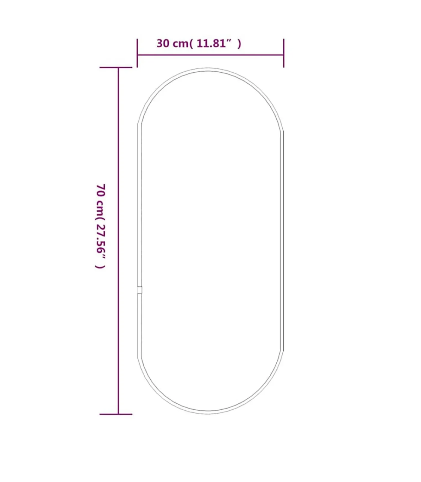Clearance Wandspiegel 70x30 cm ovaal goudkleurig Spiegels