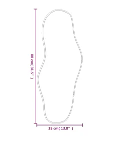 Hot Wandspiegel 80x35 cm zilverkleurig Spiegels