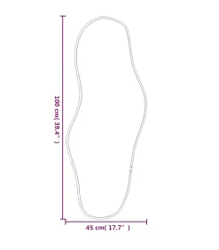 Best Wandspiegel 100x45 cm zilverkleurig Spiegels
