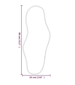 Discount Wandspiegel 80x35 cm zwart Spiegels