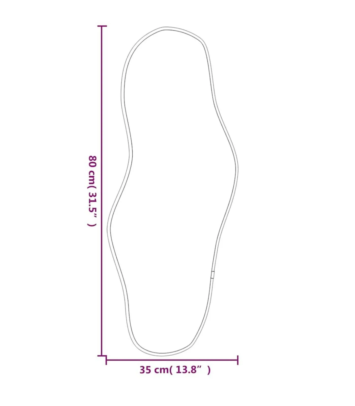 Discount Wandspiegel 80x35 cm zwart Spiegels