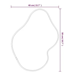 Outlet Wandspiegel 50x40 cm zwart Spiegels