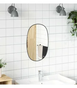 Wandspiegel 60x40 cm zwart Spiegels