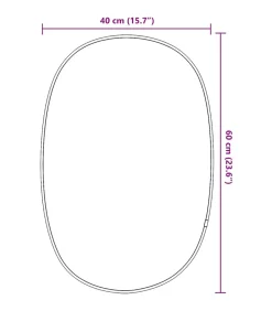 Wandspiegel 60x40 cm zwart Spiegels