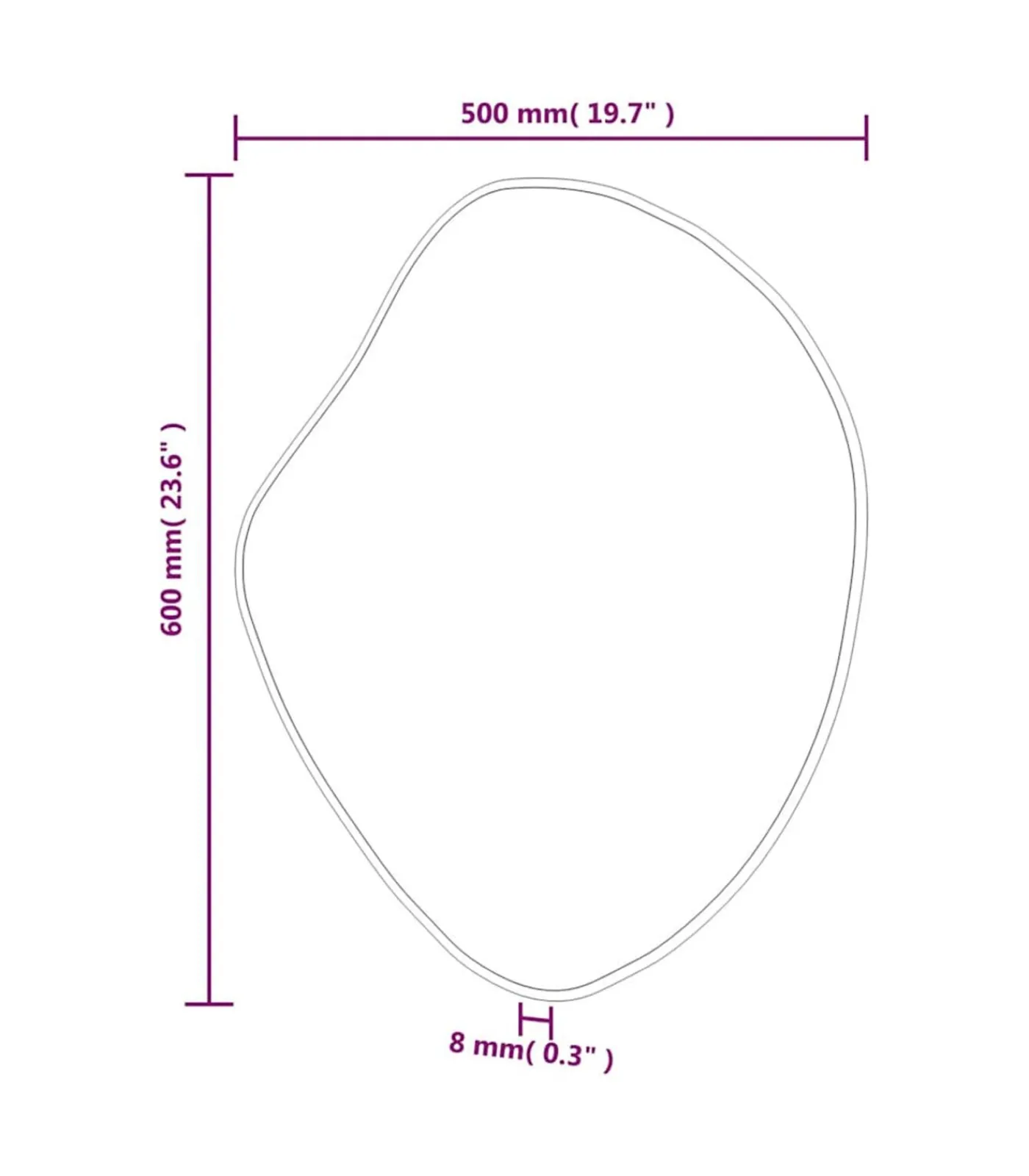 Online Wandspiegel 60x50 cm zwart Spiegels