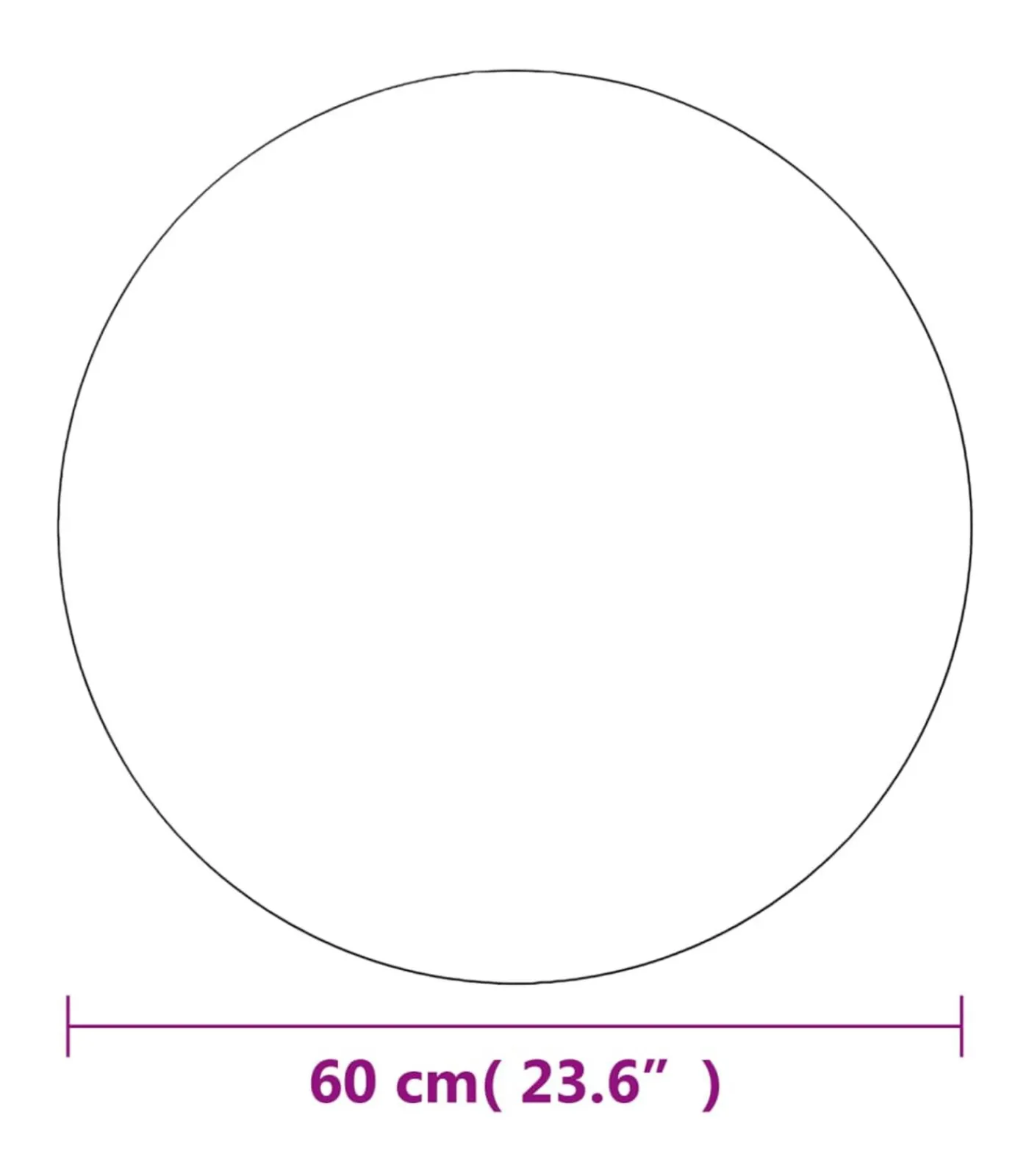 New Wandspiegels 2 st rond 60 cm glas Spiegels