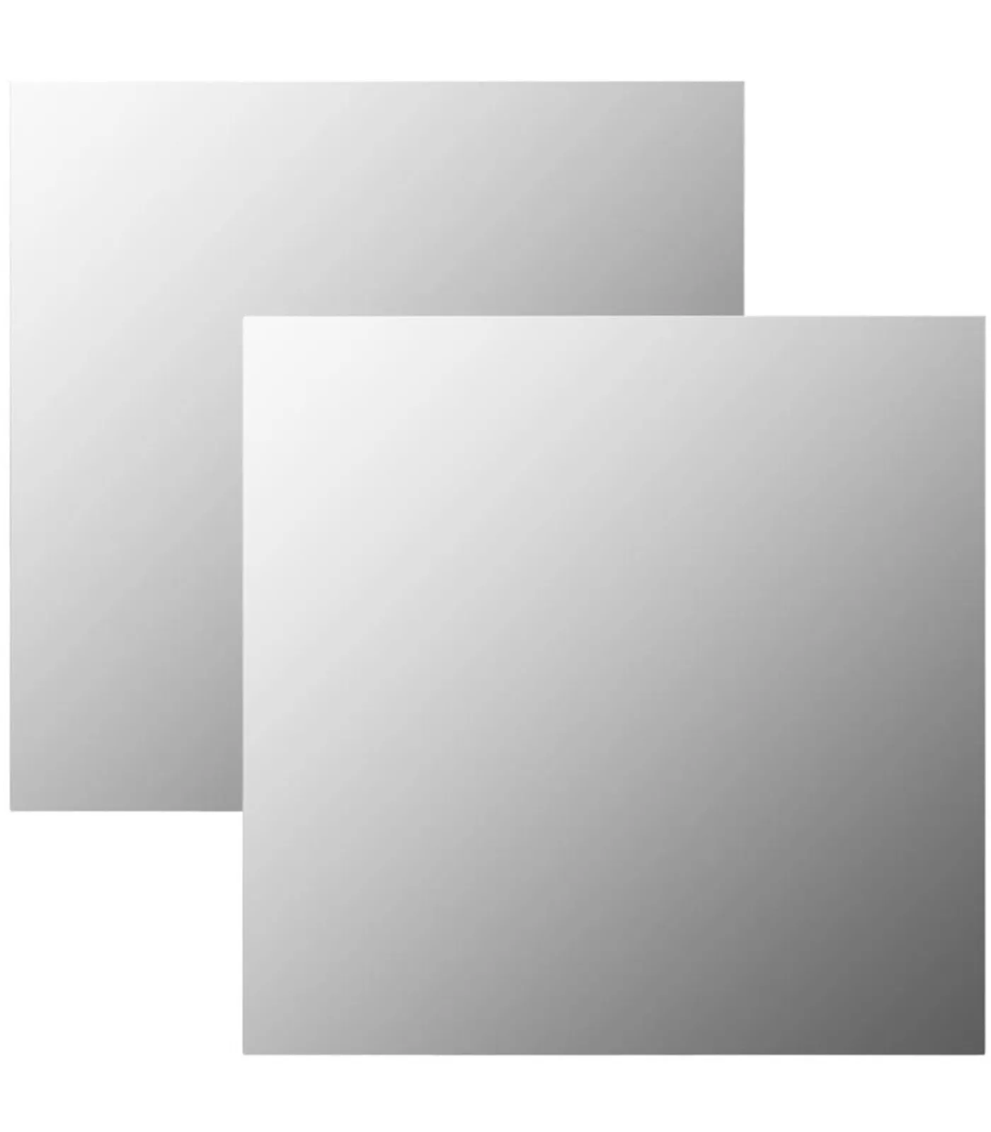 Hot Wandspiegels 2 st vierkant 40x40 cm glas Spiegels