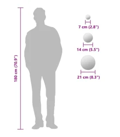 Clearance Wandspiegelset rond glas 7-delig Spiegels