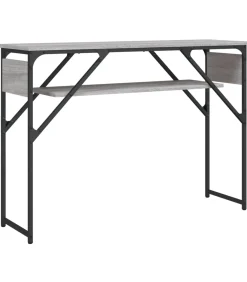 Wandtafel met schap 105x30x75 cm bewerkt hout grijs sonoma Tafels