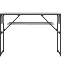Wandtafel met schap 105x30x75 cm bewerkt hout grijs sonoma Tafels