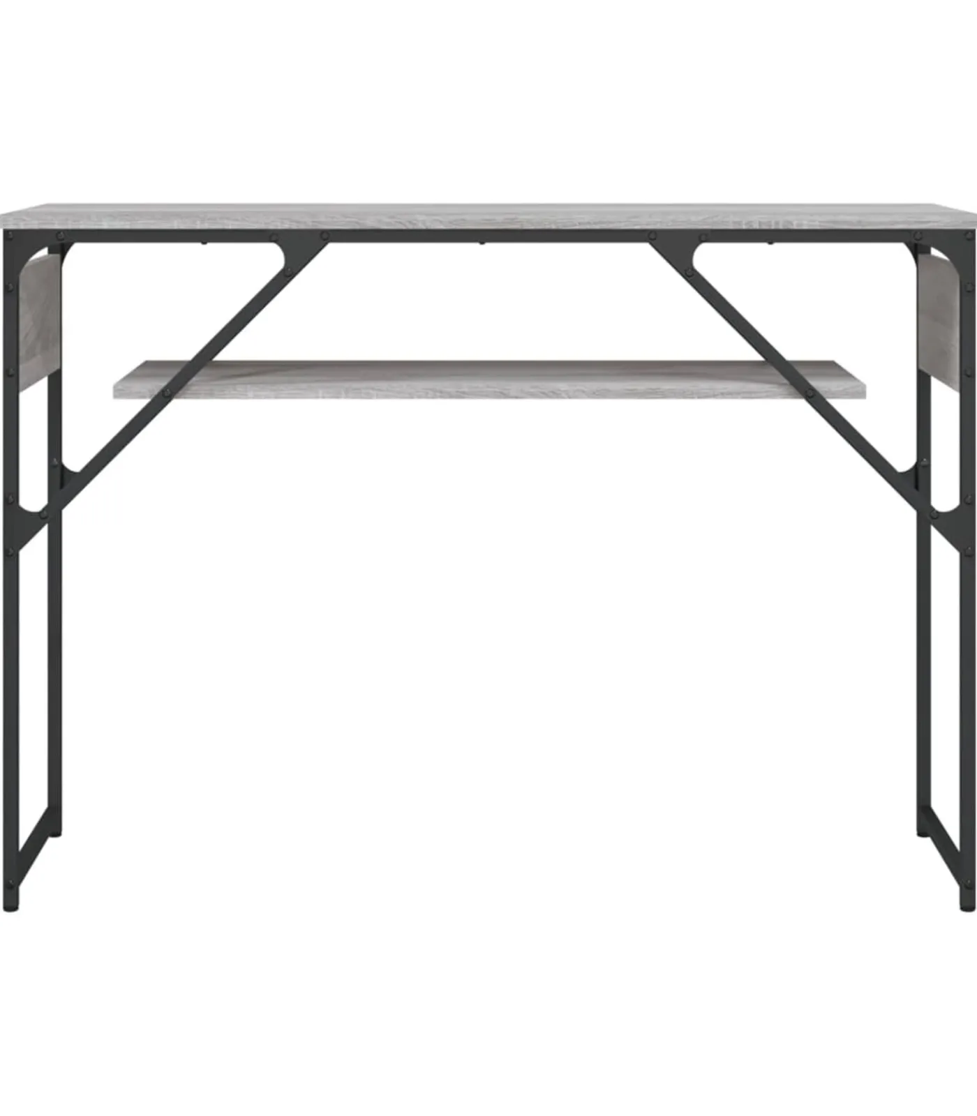 Wandtafel met schap 105x30x75 cm bewerkt hout grijs sonoma Tafels