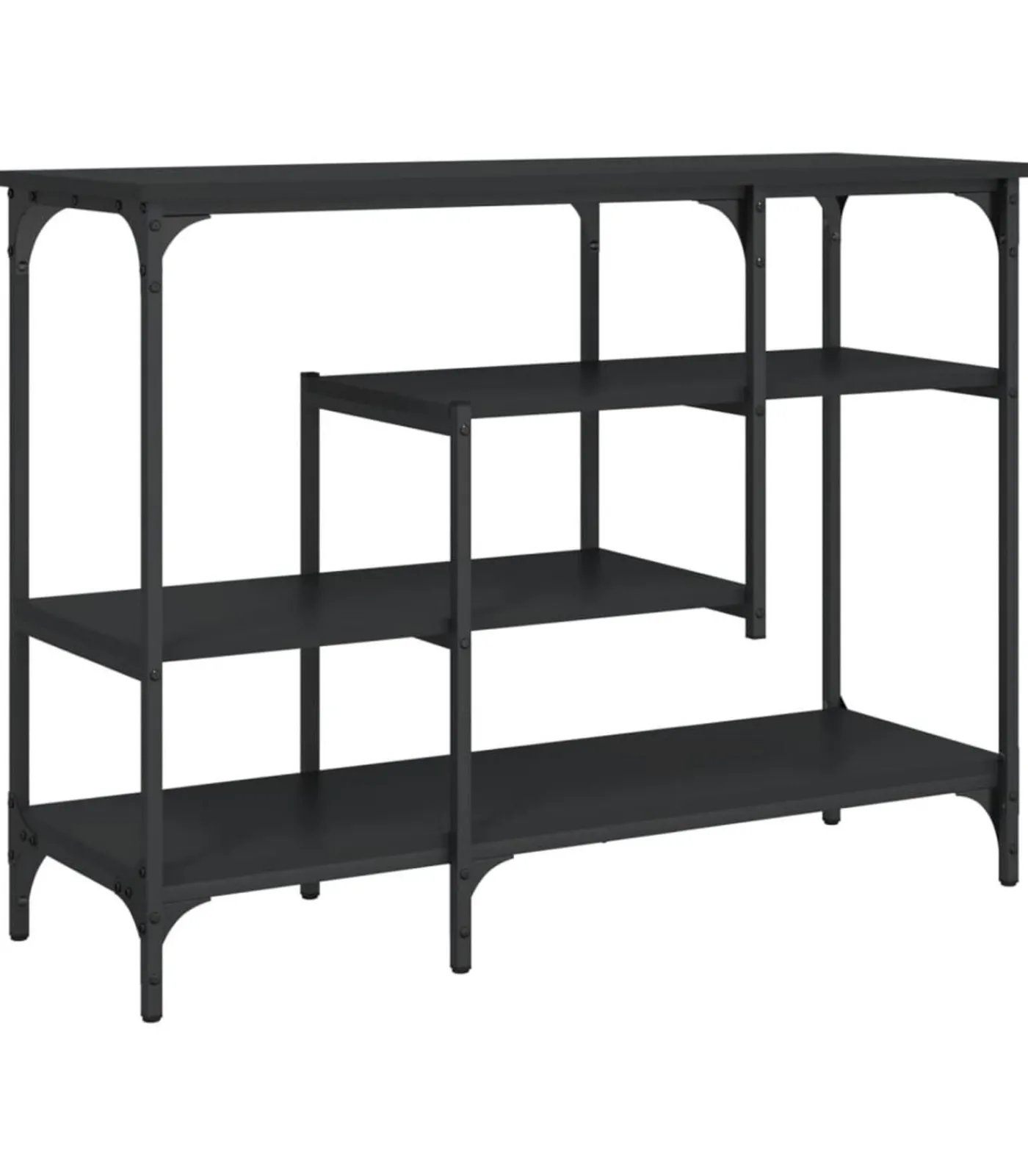 Online Wandtafel met schappen 100x35x75 cm zwart Tafels