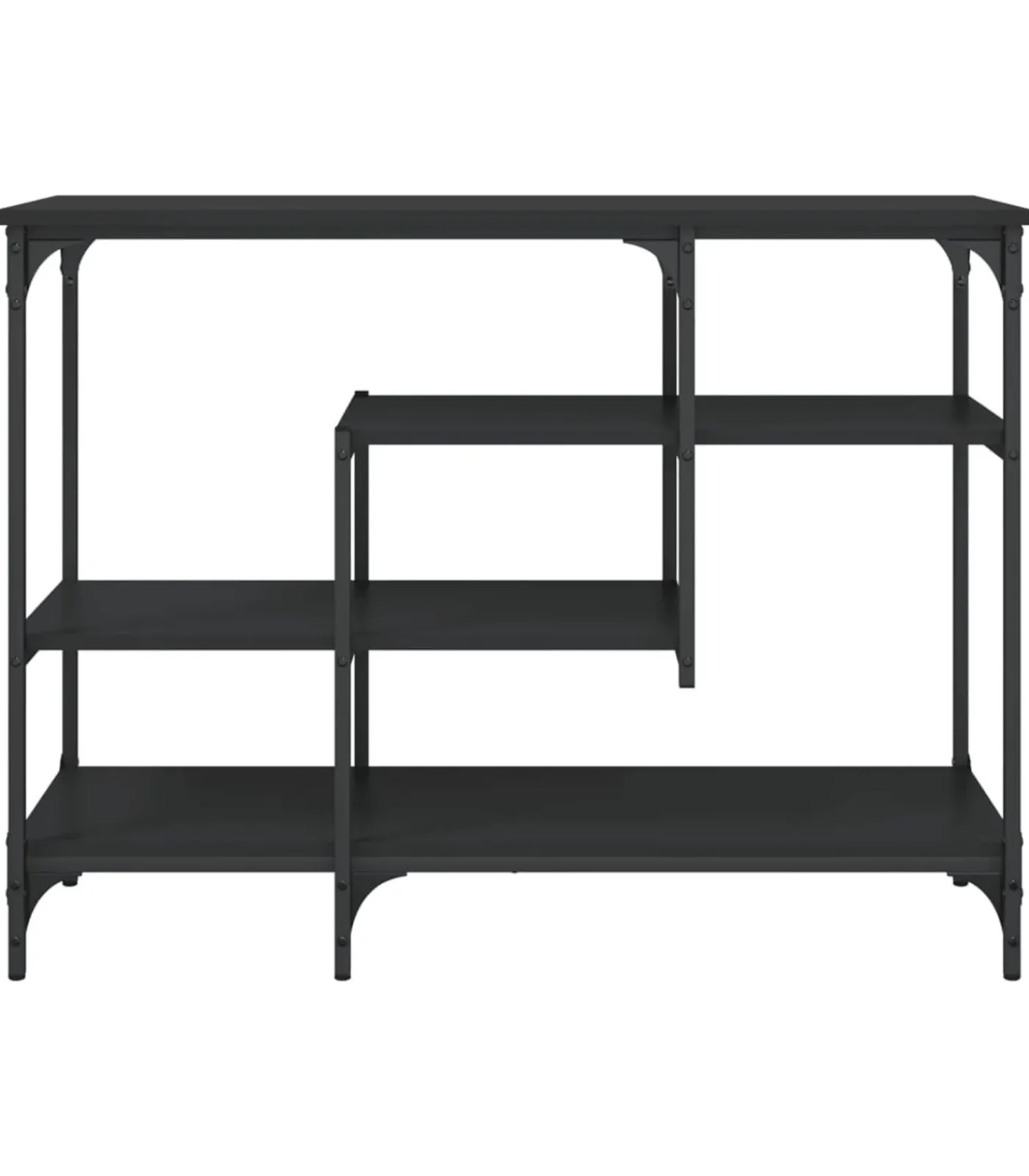 Online Wandtafel met schappen 100x35x75 cm zwart Tafels