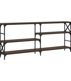 Sale Wandtafel 180x29x76,5 cm bewerkt hout bruin eikenkleur Tafels