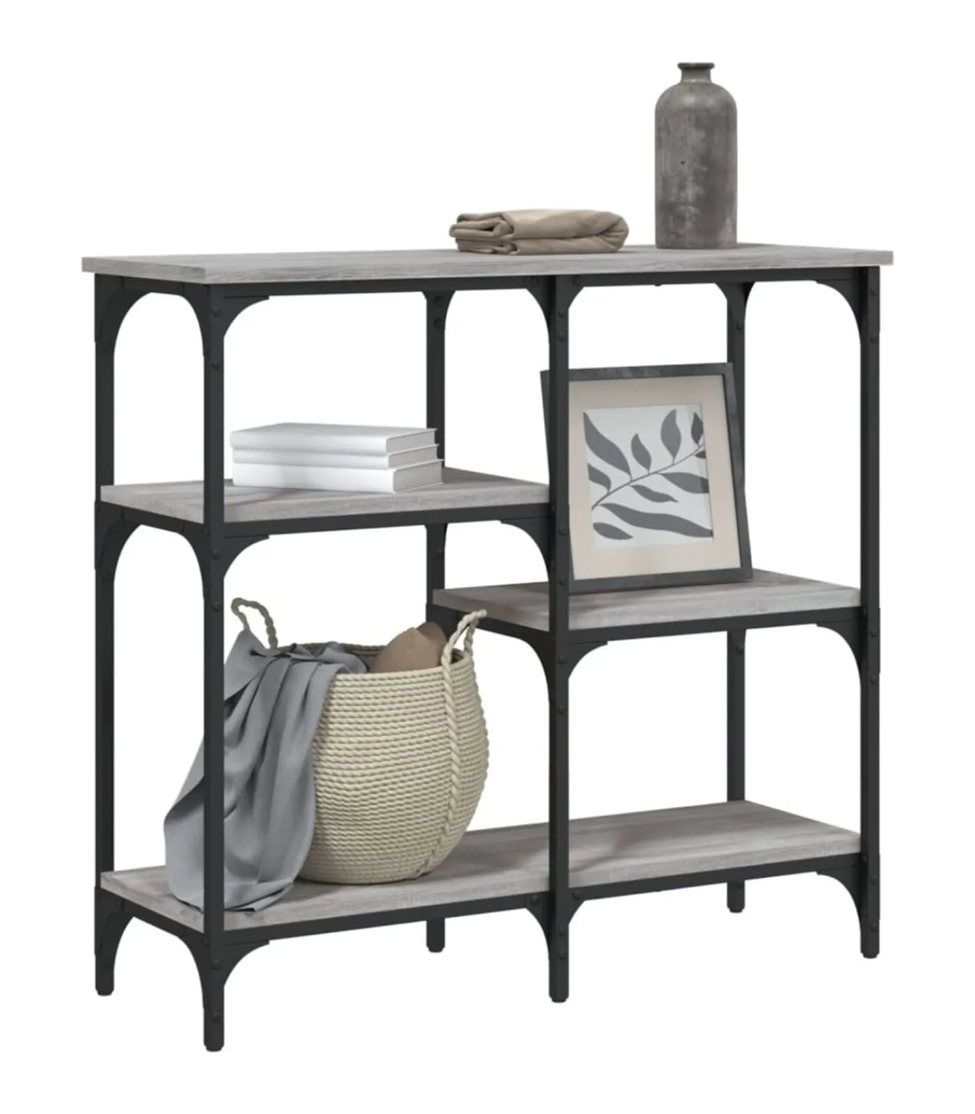 Online Wandtafel 80x29x75 cm bewerkt hout grijs sonoma eikenkleurig Tafels