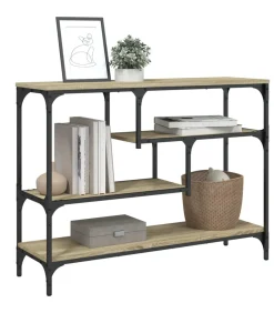 New Wandtafel 100x30x75 cm bewerkt hout sonoma eikenkleurig Tafels