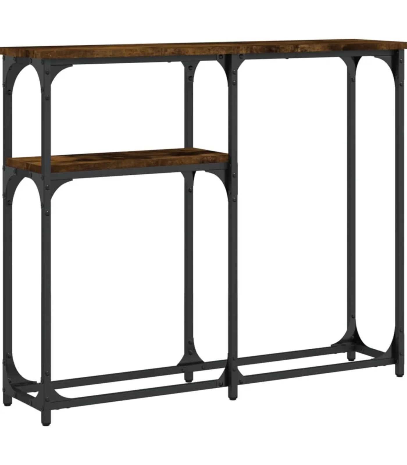 Outlet Wandtafel 90x22,5x75 cm bewerkt hout gerookt eikenkleurig Tafels