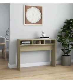 Discount Wandtafel 105x30x80 cm bewerkt hout sonoma eikenkleurig Tafels