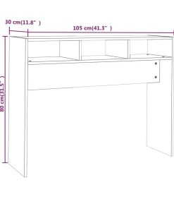Discount Wandtafel 105x30x80 cm bewerkt hout sonoma eikenkleurig Tafels