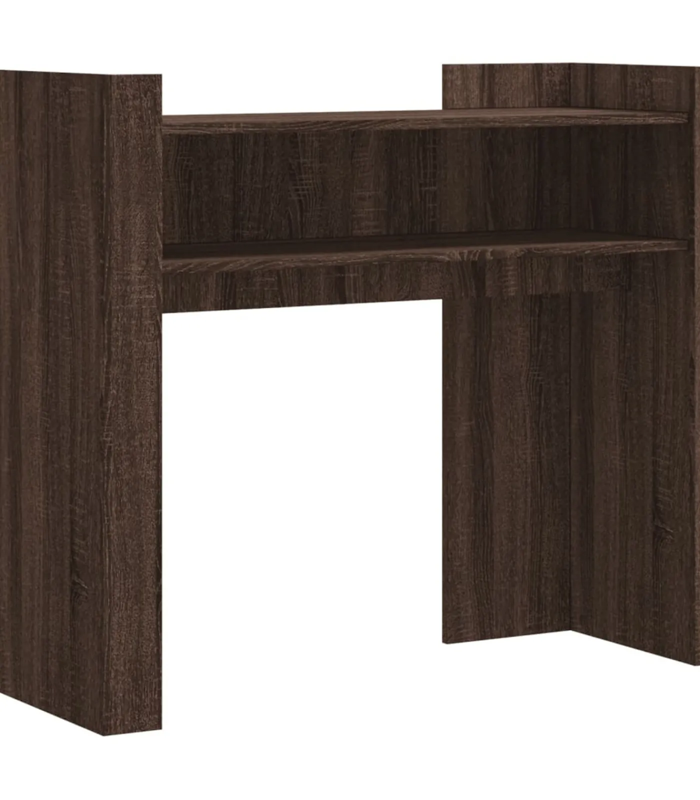 Wandtafel 100x35x90 cm bewerkt hout bruin eikenkleurig Tafels