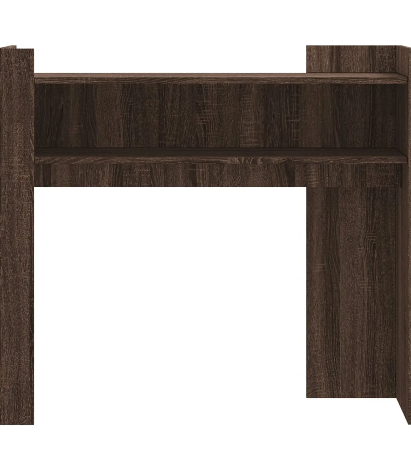 Wandtafel 100x35x90 cm bewerkt hout bruin eikenkleurig Tafels